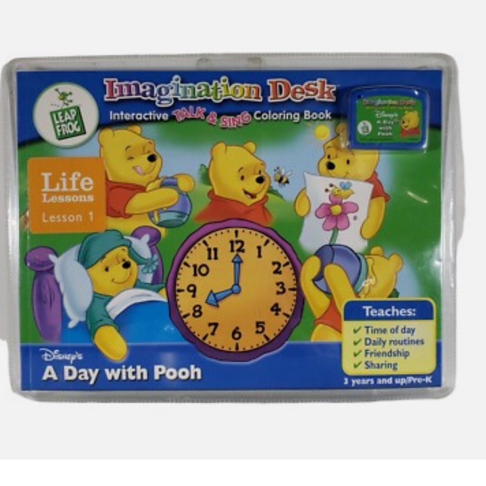 Imagination Desk Interactive Talk & Sing Coloring Book with Pooh - Blue/Yellow